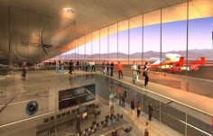Wnętrze terminalu pasażerskiego © Spaceportamerica.com